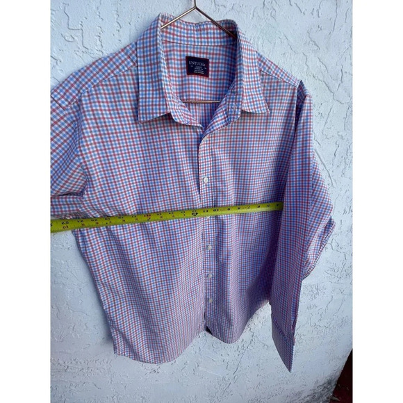 Untuckit Mens Long Sleeve Button Down Plaid Shirt Multi Sz L MT05 - Picture 6 of 9